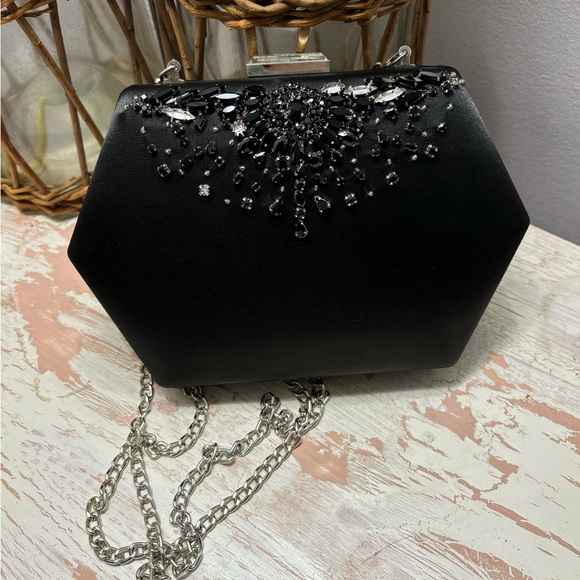Black clip bag with stones - Picture 1 of 5